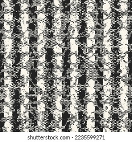 Monochrome Glitch Effect Textured Striped Pattern