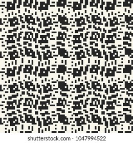 Monochrome Glitch Pixel Checked Textured Pattern