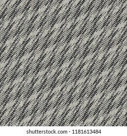 Monochrome Glitch Stroke Textured Background. Seamless Pattern.