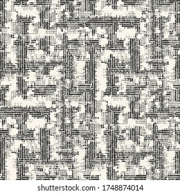 Fondo Con Distancia En Textura De Texto Monocromo. Patrón sin inconvenientes.