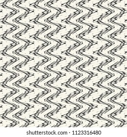 Monochrome Glitched Wavy Stroke Pattern