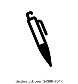 Monochrome Glyph of a Writing Utensil for Notes
