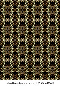 patrón oro monocromo en un fondo oscuro. tapa A4. diseño de productos impresos, plantilla, impresión.