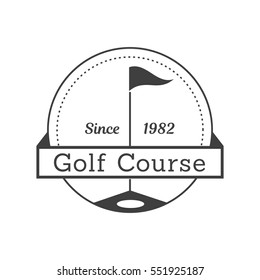 Monochrome Golf Club Vector Badge Logo