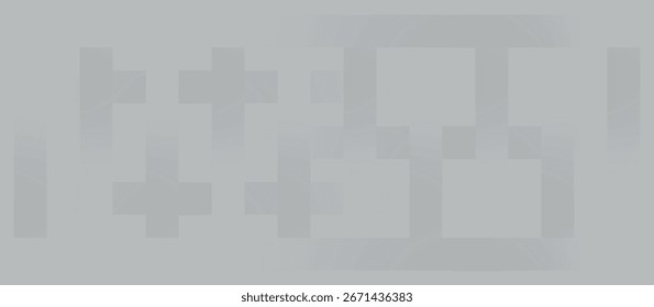 Monochrome gradient abstract background with geometric shapes in soft gray shades create a modern artistic composition, creative backdrop, copy space