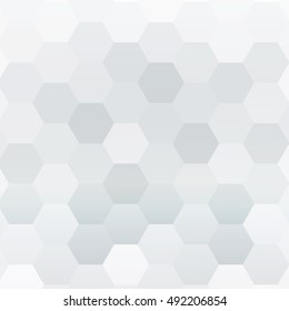 monochrome gradient background with a hexagonal pattern. vector illustration. square. for the design, printing, presentations