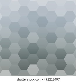 monochrome gradient background with a hexagonal pattern. vector illustration. square. for the design, printing, presentations