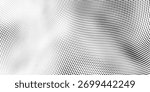 Monochrome gradient halftone dots background. Vector illustration. Abstract small grunge dots on white background