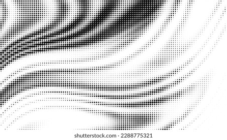 Monochrome gradient halftone dots background. Vector illustration