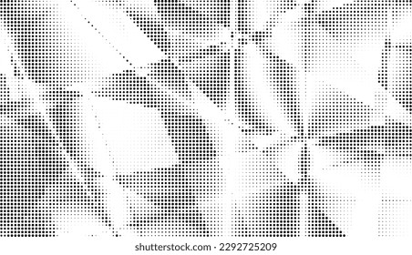 Monochrome gradient halftone dots background. Vector illustration