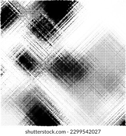 Monochrome gradient halftone dots background. Vector illustration