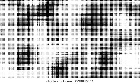 Monochrome gradient halftone dots background. Vector illustration