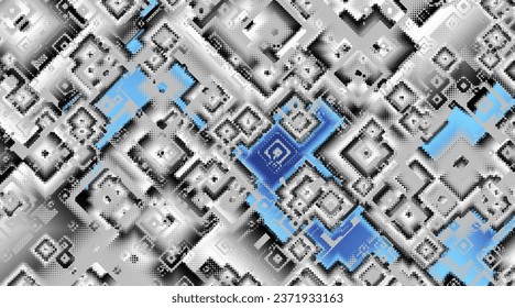 Monochrome gradient halftone dots background. Vector illustration. Abstract grunge dots on white background