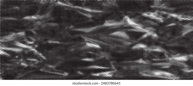 Monochrome gradient halftone dots background. Vector illustration. Abstract grunge dots on white background modern style