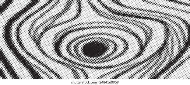 Monochrome gradient halftone dots background. Vector illustration.