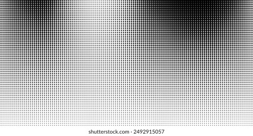 Monochrome gradient halftone dots background. Vector illustration. Abstract small grunge dots on white background. vector