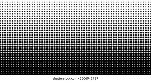 Monochrome gradient halftone dots background. Vector illustration. Abstract small grunge dots on white background modern halftone