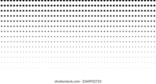 Monochrome gradient halftone dots background. Vector illustration. Abstract small grunge dots on white background