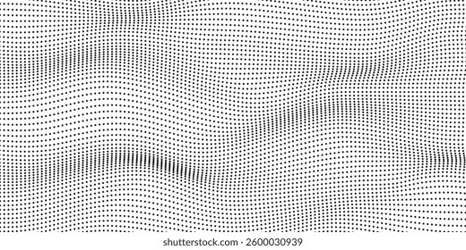 Monochrome gradient halftone dots background. Vector illustration. Abstract small grunge dots on white background