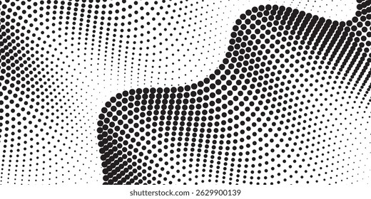 Monochrome gradient halftone dots background. Vector illustration. Abstract small grunge dots on white background eps 10