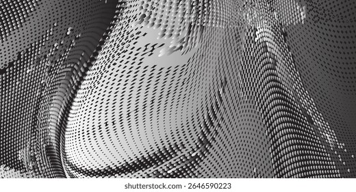 Fondo de puntos semitono degradado monocromo. Ilustración vectorial. Abstractas puntos Pequeños del grunge en el fondo blanco