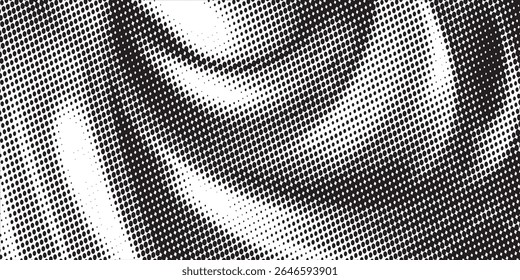 Fondo de puntos semitono degradado monocromo. Ilustración vectorial. Abstractas puntos Pequeños del grunge en el fondo blanco