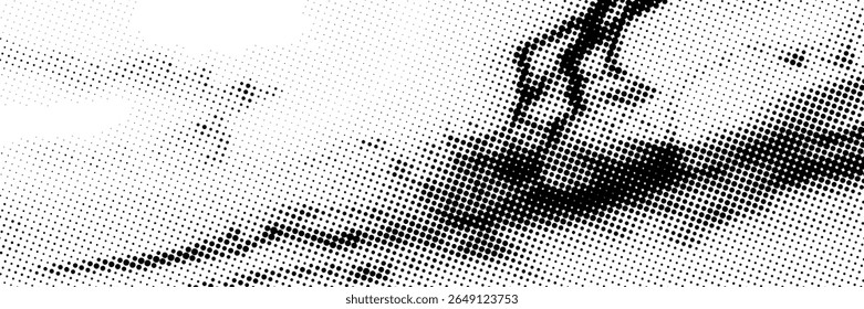 Monochrome gradient halftone dots background. Vector illustration. Abstract small grunge dots on white background. eps 10