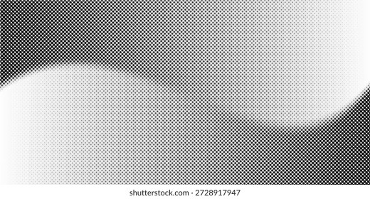 Fondo de puntos semitono degradado monocromo. Ilustración vectorial. Abstractas puntos Pequeños del grunge en el fondo blanco