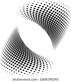 
Monochrome gradient halftone dots. Vector illustration. Abstract small grunge dots on white