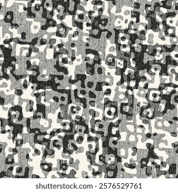 Monochrome Grain Abstract Graphic Pattern