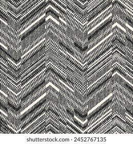 Patrón de Chevron roto de grano monocromo