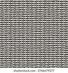 Monochrome Grain Broken Dotted Stripes Pattern. Seamless Background
