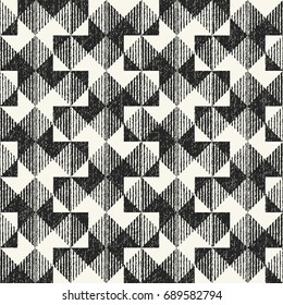 Monochrome Grain Broken Geometric Pattern