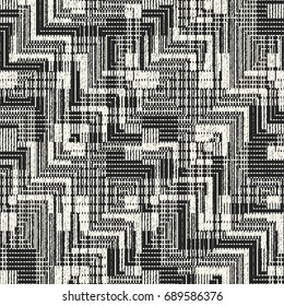 Monochrome Grain Broken Geometric Pattern