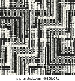 Monochrome Grain Broken Geometric Pattern