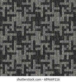 Monochrome Grain Broken Geometric Pattern