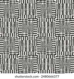 Monochrome Grain Broken Graphic Pattern