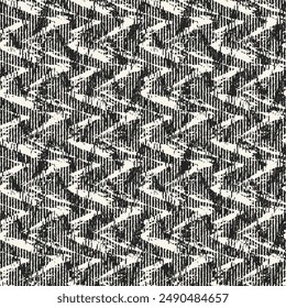 Monochrome Grain Broken Graphic Pattern