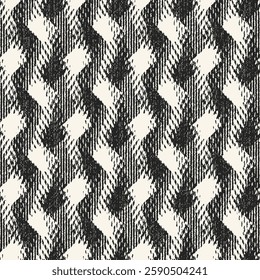 Monochrome Grain Broken Graphic Pattern