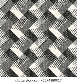 Monochrome Grain Broken Graphic Pattern