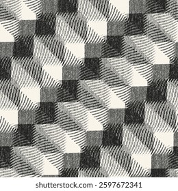 Monochrome Grain Broken Graphic Pattern