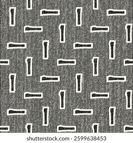 Monochrome Grain Broken Graphic Pattern