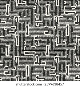 Monochrome Grain Broken Graphic Pattern