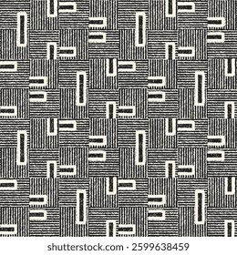 Monochrome Grain Broken Graphic Pattern