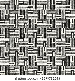 Monochrome Grain Broken Graphic Pattern