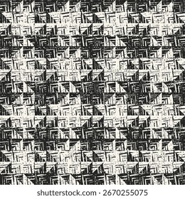 Monochrome Grain Broken Graphic Pattern
