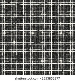 Monochrome Grain Broken Grid Pattern