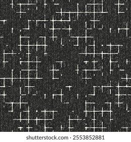 Monochrome Grain Broken Grid Pattern