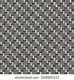 Padrão de Grain Broken Grid monocromático