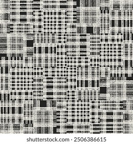 Monochrome Grain Broken Mesh Pattern